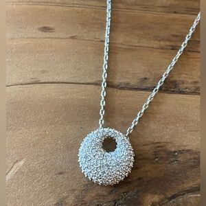 Swarovski Pave mini circle pendant